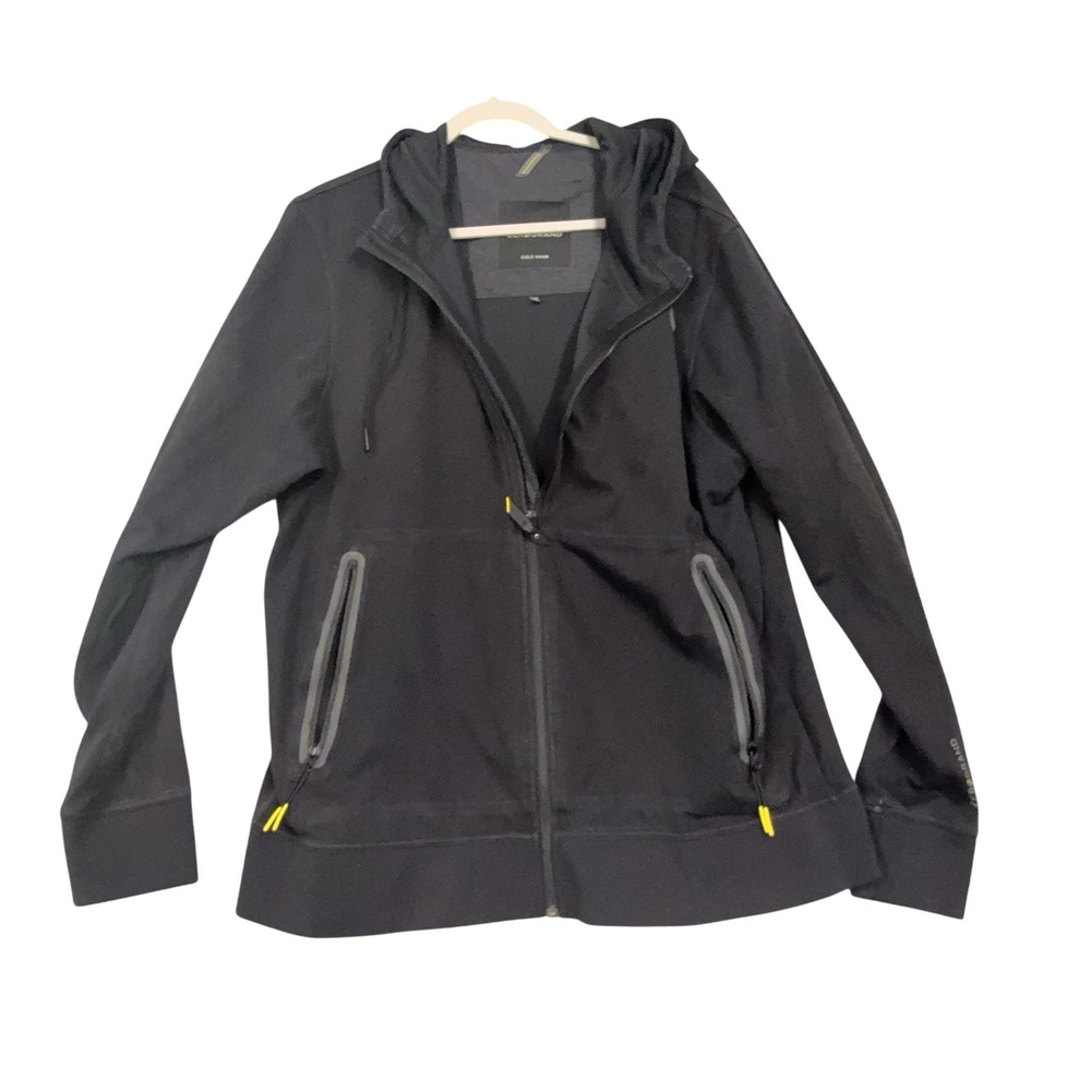 Cole Haan Jacket Mens XL Black Zerogrand Hooded Waterproof Softshell Windproof